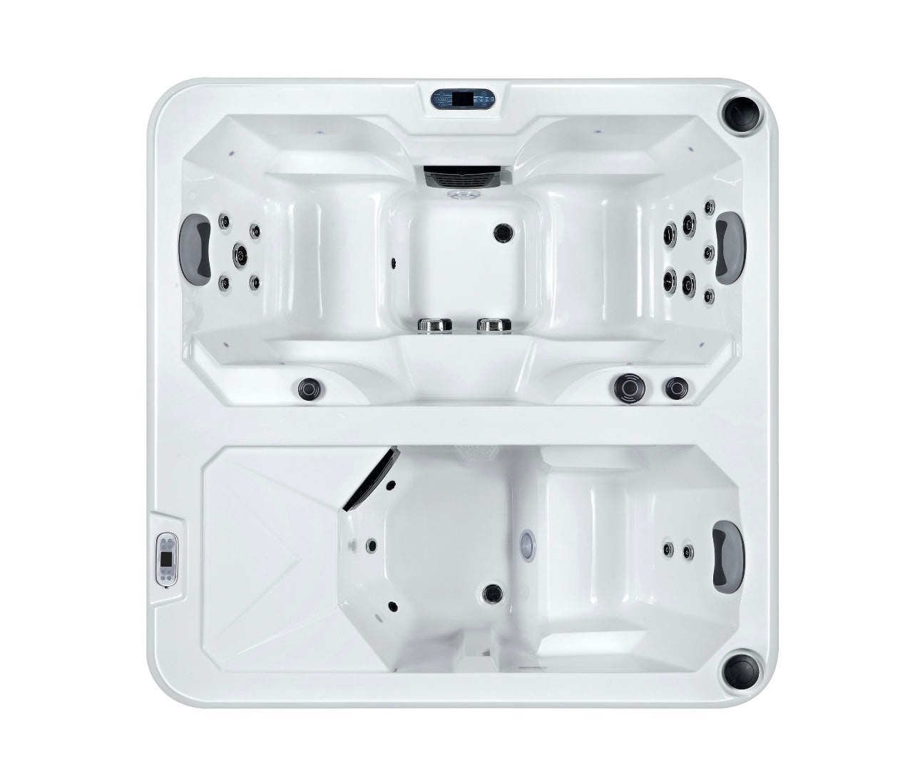 Dual Hot & Cold Recovery Tub - White & Brown
